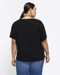River Island Plus V neck t-shirt< Plus