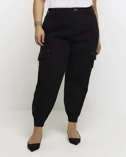 River Island Plus zip cuffed cargo trousers< Plus