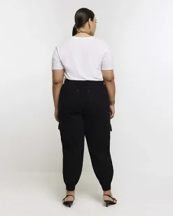 River Island Plus zip cuffed cargo trousers< Plus