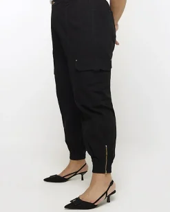 River Island Plus zip cuffed cargo trousers< Plus