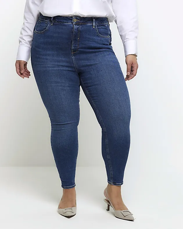 River Island Plus bum sculpt skinny jeans< Plus