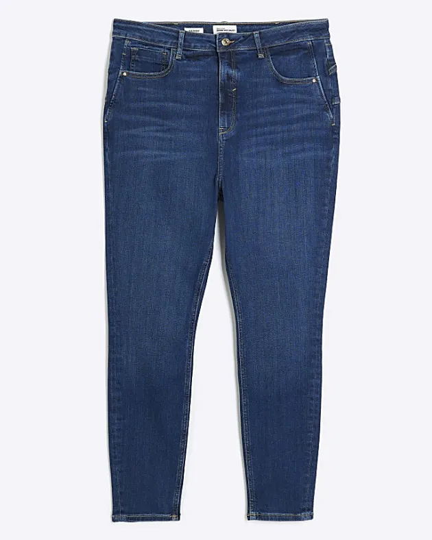 River Island Plus high waist bum sculpt skinny jeans< Plus