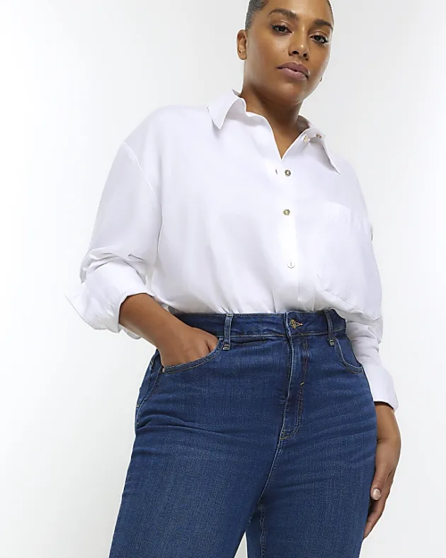 River Island Plus high waist bum sculpt skinny jeans< Plus