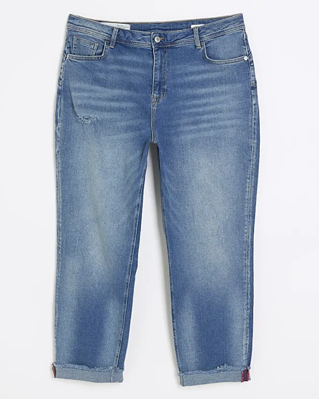 River Island Plus high waisted bum sculpt mom jeans< Plus