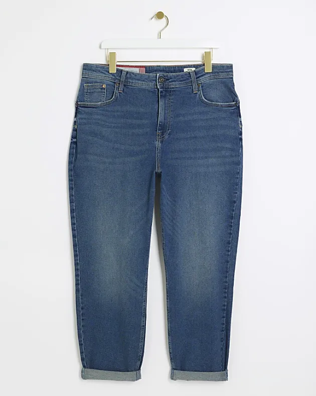 River Island Plus high waisted mom jeans< Plus