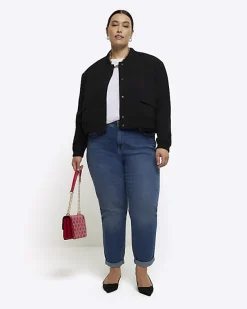 River Island Plus high waisted mom jeans< Plus