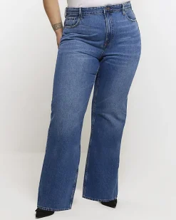 River Island Plus mid rise straight jeans< Plus
