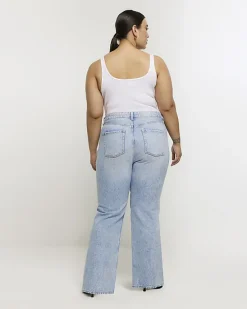 River Island Plus mid rise straight jeans< Plus