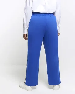 River Island Plus side stripe wide leg joggers< Plus