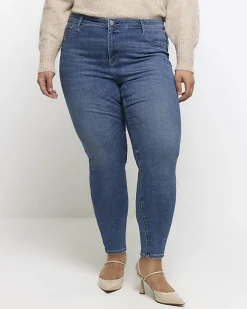 River Island Plus skinny fit bum sculpt jeans< Plus