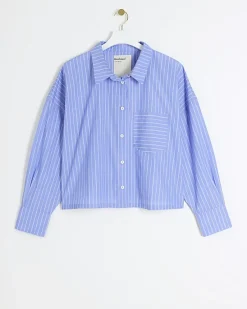 River Island Plus stripe crop shirt< Plus