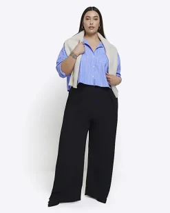 River Island Plus stripe crop shirt< Plus