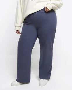 River Island Plus wide leg joggers< Plus