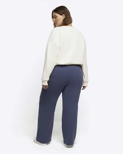 River Island Plus wide leg joggers< Plus