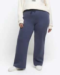 River Island Plus wide leg joggers< Plus