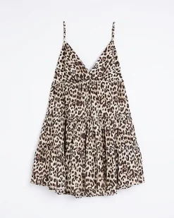 River Island Plus Animal Print Mini Dress< Plus