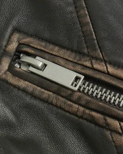 River Island Plus leather oversized biker jacket< Plus