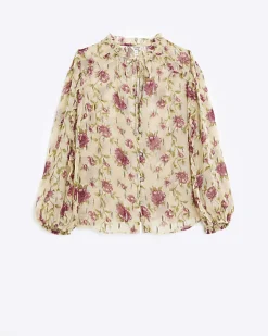 River Island Plus chiffon floral blouse< Plus