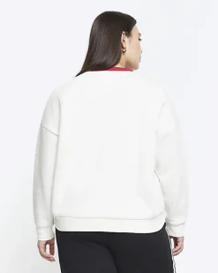 River Island Plus embroidered sweatshirt< Plus