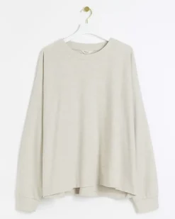 River Island Plus rib cosy sweatshirt< Plus