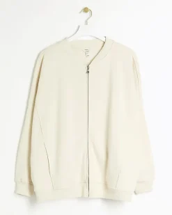 River Island Plus zip up bomber sweatshirt< Plus