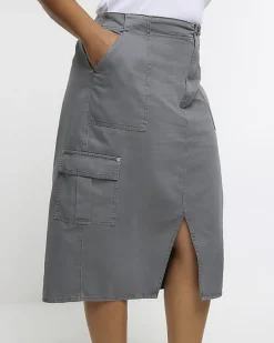 River Island Plus cargo midi skirt< Plus
