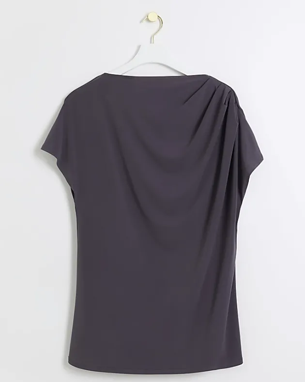 River Island Plus drape t-shirt< Plus