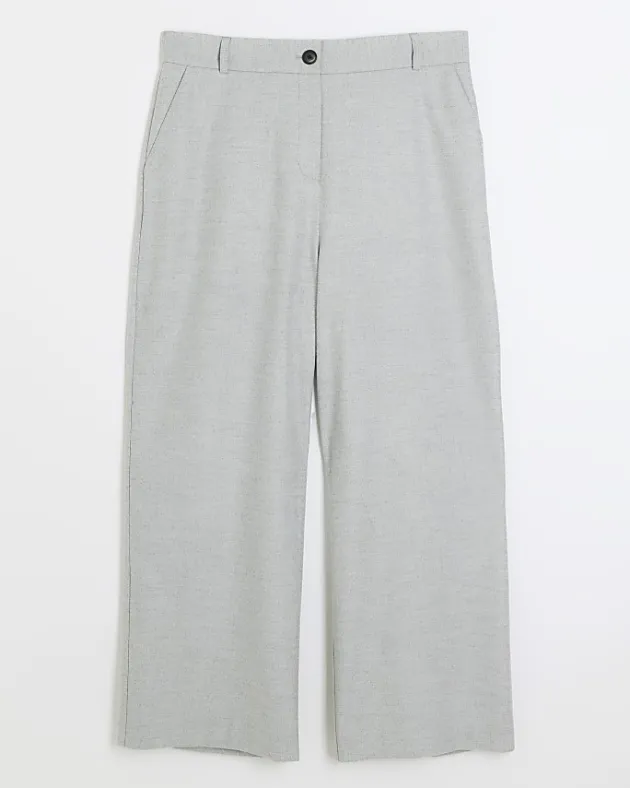 River Island Plus flannel wide leg trousers< Plus