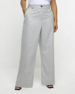 River Island Plus flannel wide leg trousers< Plus