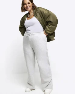 River Island Plus wide leg joggers< Plus