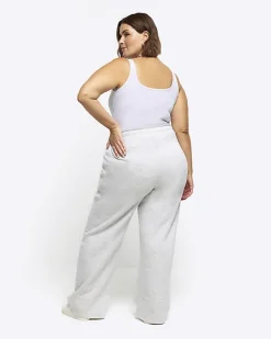River Island Plus wide leg joggers< Plus