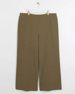 River Island Plus stitched wide leg trousers< Plus