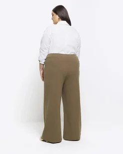 River Island Plus stitched wide leg trousers< Plus