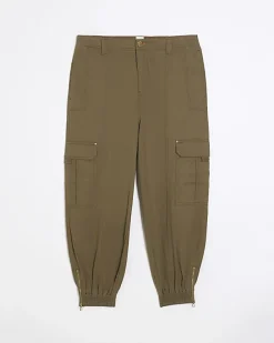 River Island Plus zip cuffed cargo trousers< Plus