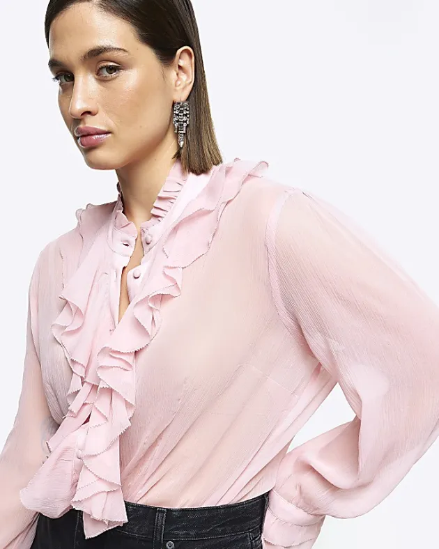 River Island Plus frill blouse< Plus