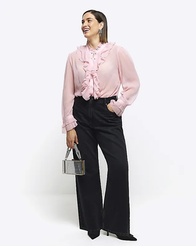 River Island Plus frill blouse< Plus