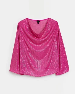 River Island Plus sequin blouse< Plus