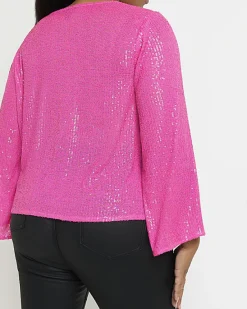 River Island Plus sequin blouse< Plus
