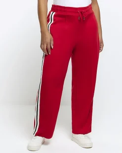 River Island Plus side stripe wide leg joggers< Plus