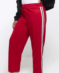 River Island Plus side stripe wide leg joggers< Plus