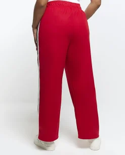 River Island Plus side stripe wide leg joggers< Plus