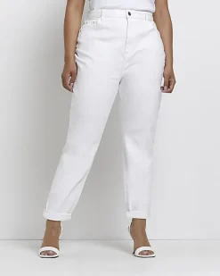 River Island Plus high waisted mom jeans< Plus