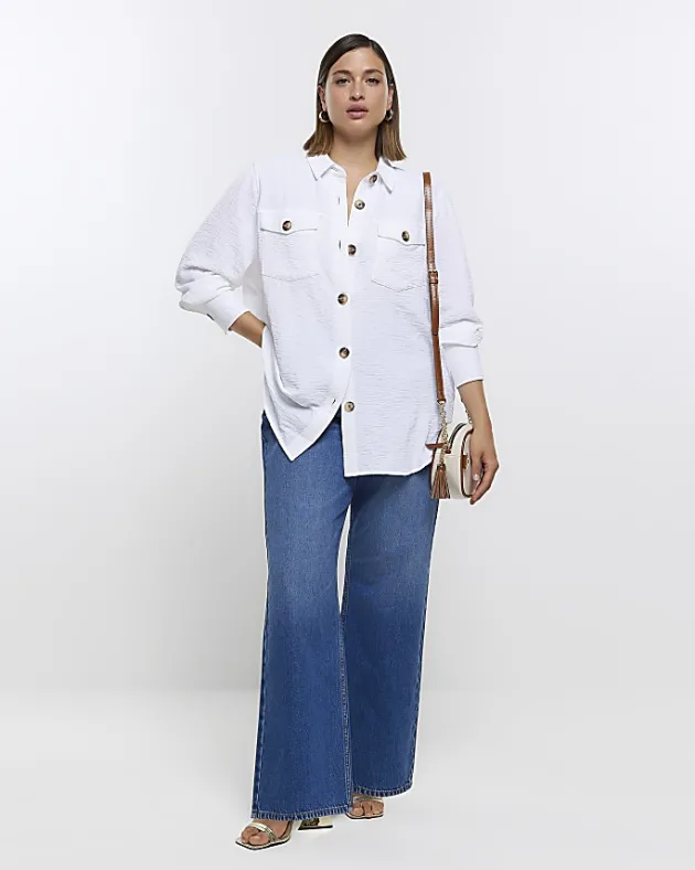 River Island Plus textured shirt< Plus