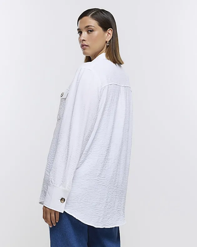 River Island Plus textured shirt< Plus