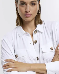 River Island Plus textured shirt< Plus