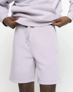 River Island regular fit rib panel shorts< Tracksuits