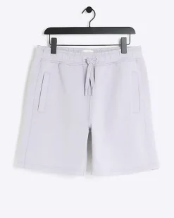 River Island regular fit rib panel shorts< Tracksuits