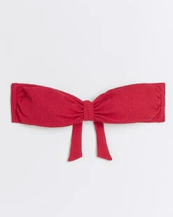 River Island crinkle bandeau bikini top< Swimwear & Beachwear