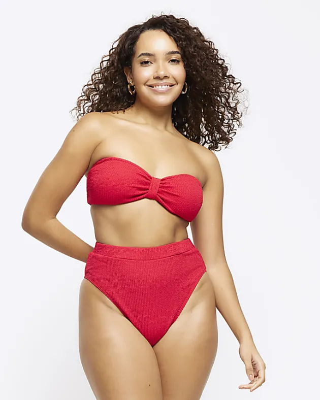 River Island high waisted crinkle bikini bottoms< Swimwear & Beachwear
