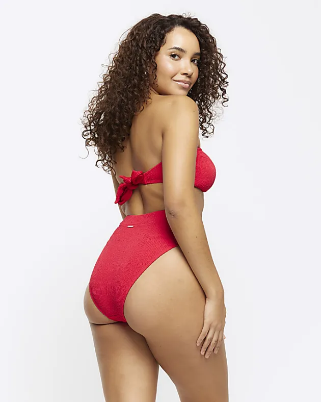 River Island high waisted crinkle bikini bottoms< Swimwear & Beachwear